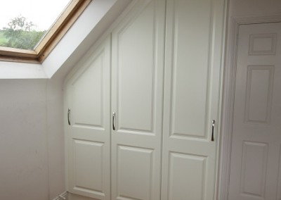 Ivory Fitted Wardrobe Angled Roof